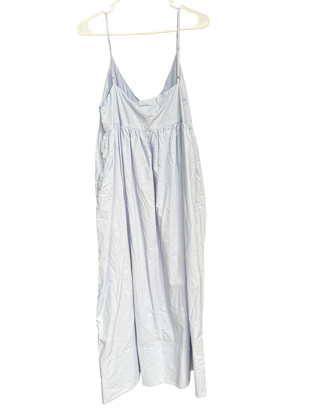 Jenni Kayne Cove Spaghetti-Strap Pickets Cotton Maxi Dress Brunch Summer Size L - Picture 7 of 8
